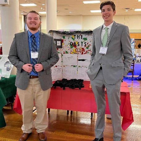 Hunter Blackwood and Joshua Wood Competed in the Kansas Entrepreneurship Challenge Last Month