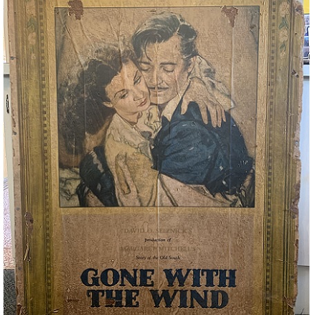 The Roney Family Has Donated the Original GONE WITH THE WIND Movie Poster that Used to Hang Behind the Brown Grand Theatre Stage Back to the Theatre
